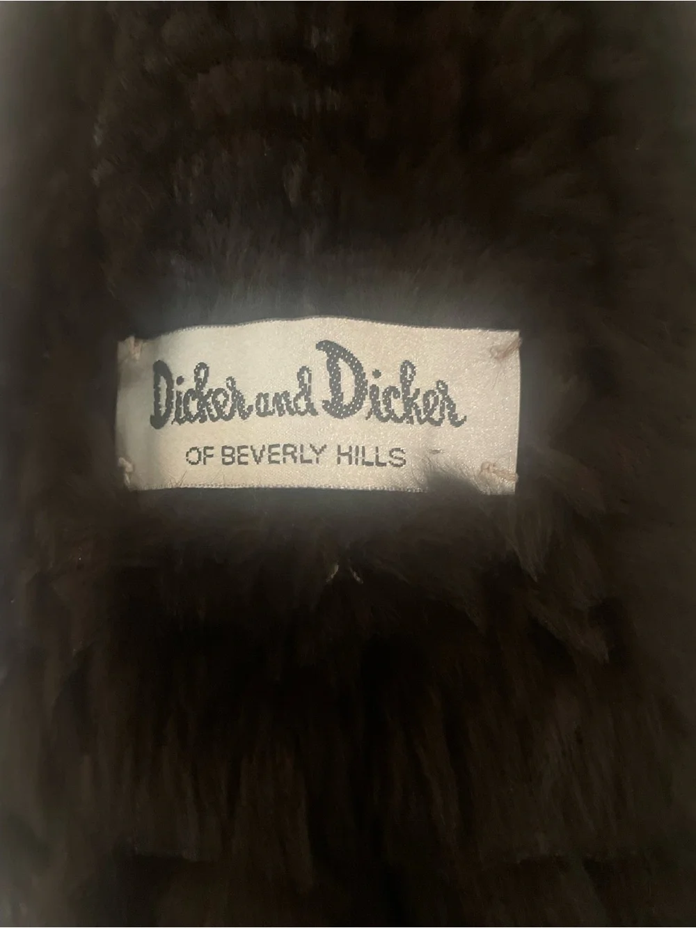 Dark Brown Rabbit Fur Scarf by Dicker and Dicker of Beverly Hills